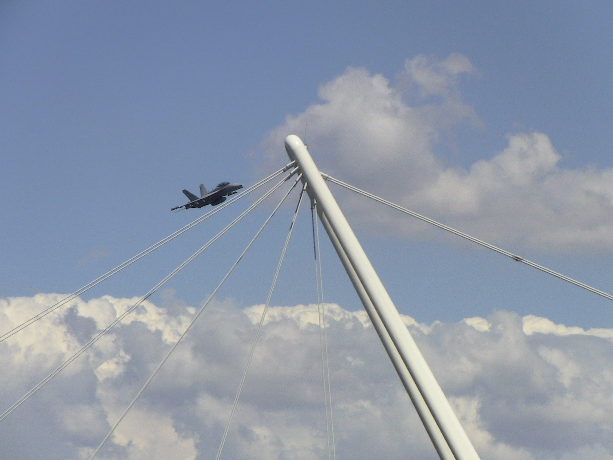 Thousands Flock to Brisbane's Pedestrian Bridges and Outlooks as Fast Jets Soar Above