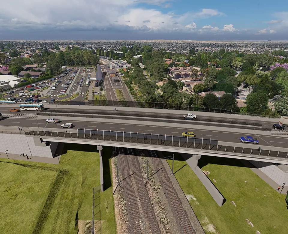 First traffic crosses new Beams Road rail overpass
