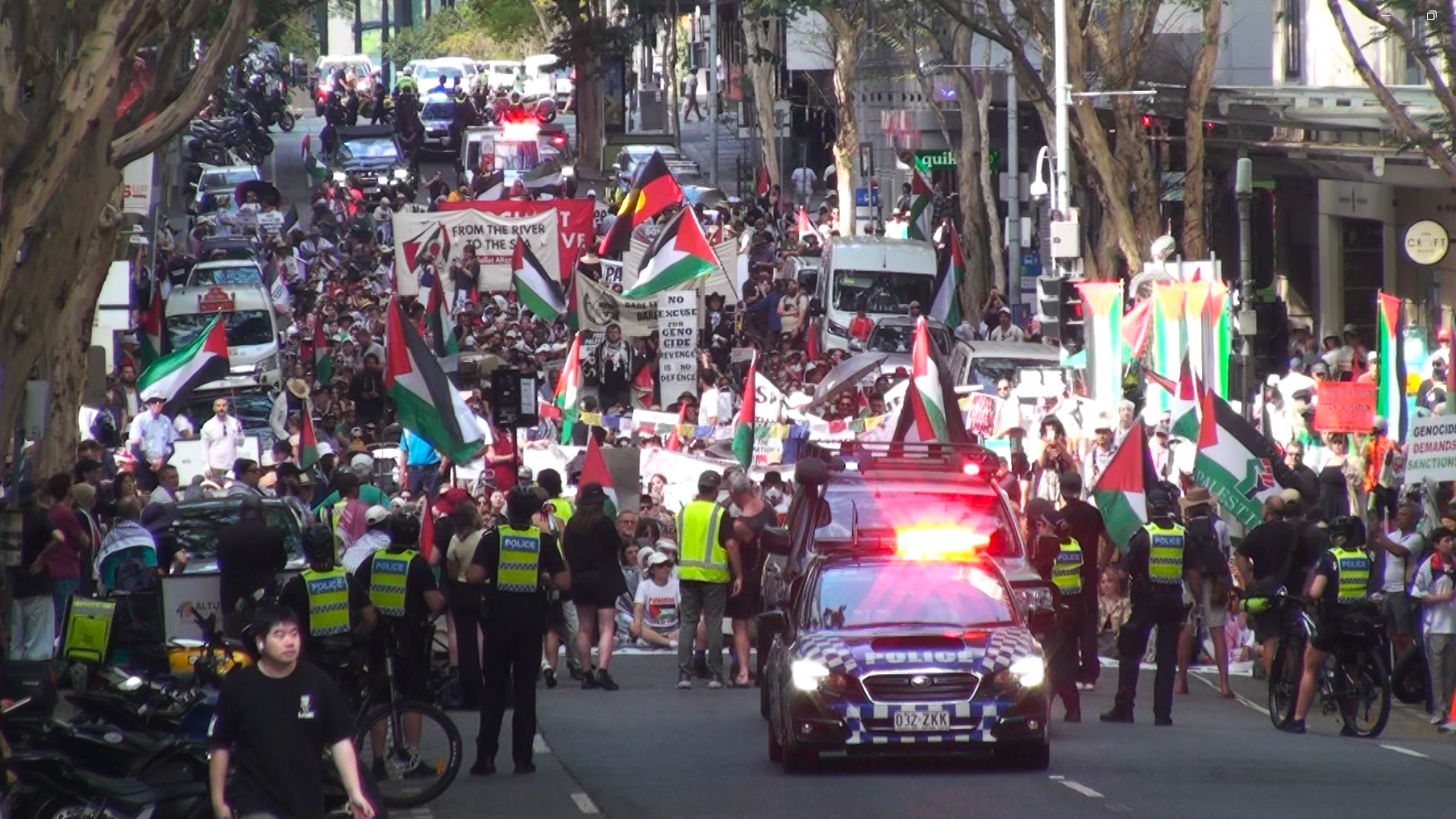 Pro-Palestine Protests Shut Down Brisbane CBD