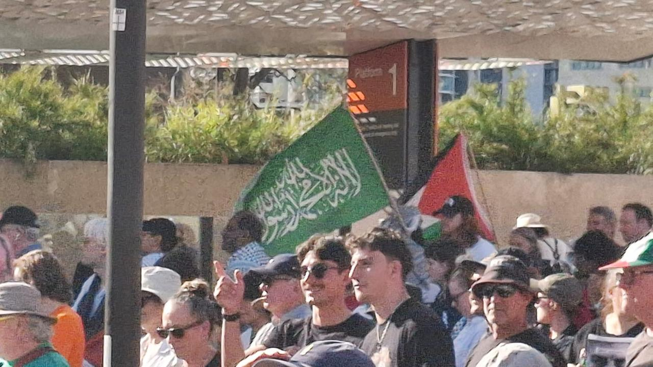 Police investigating Hamas flag at Brisbane protest